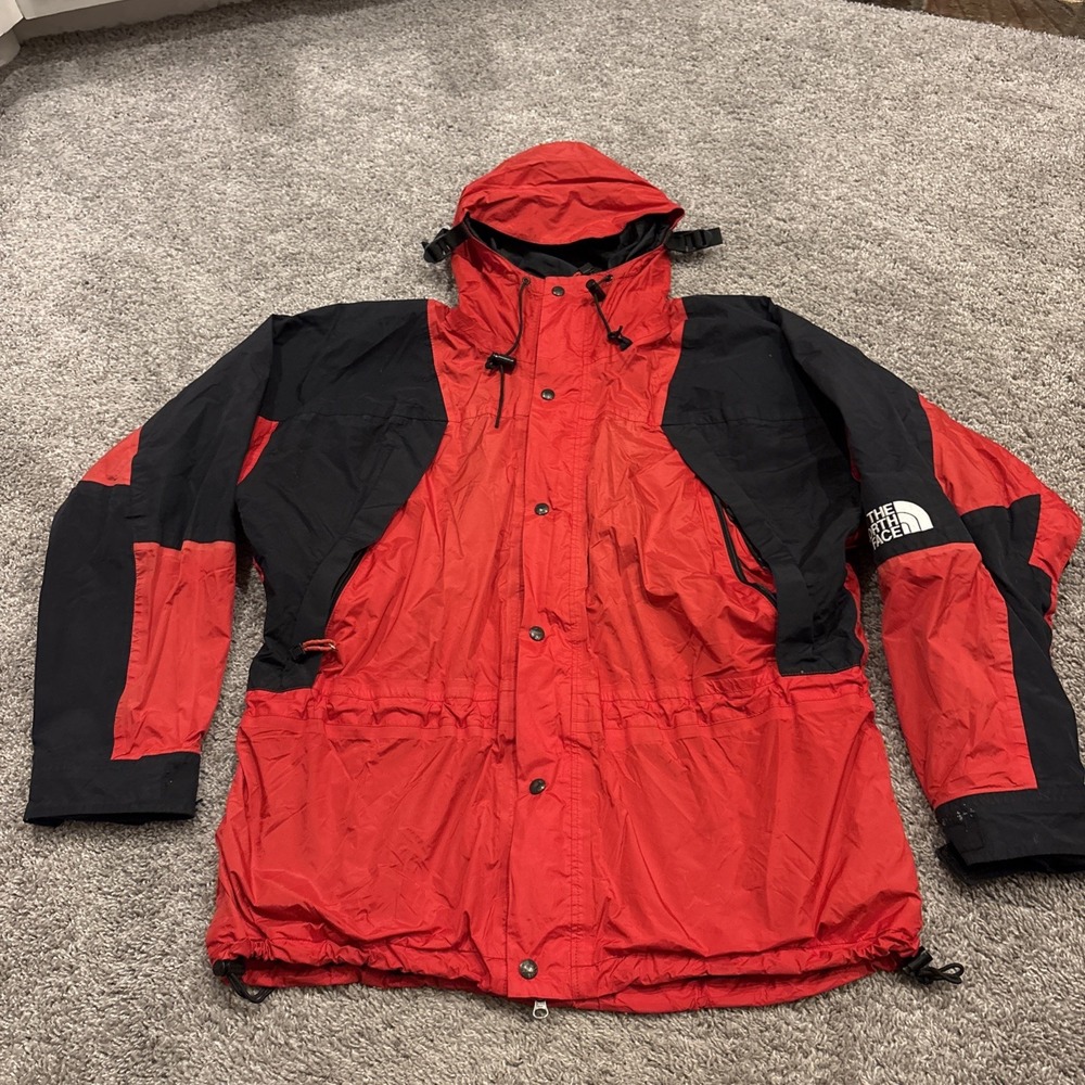 The North Face Jacket Vintage 90s Red Gore-Tex Made In USA Mens XL Mesh Lined